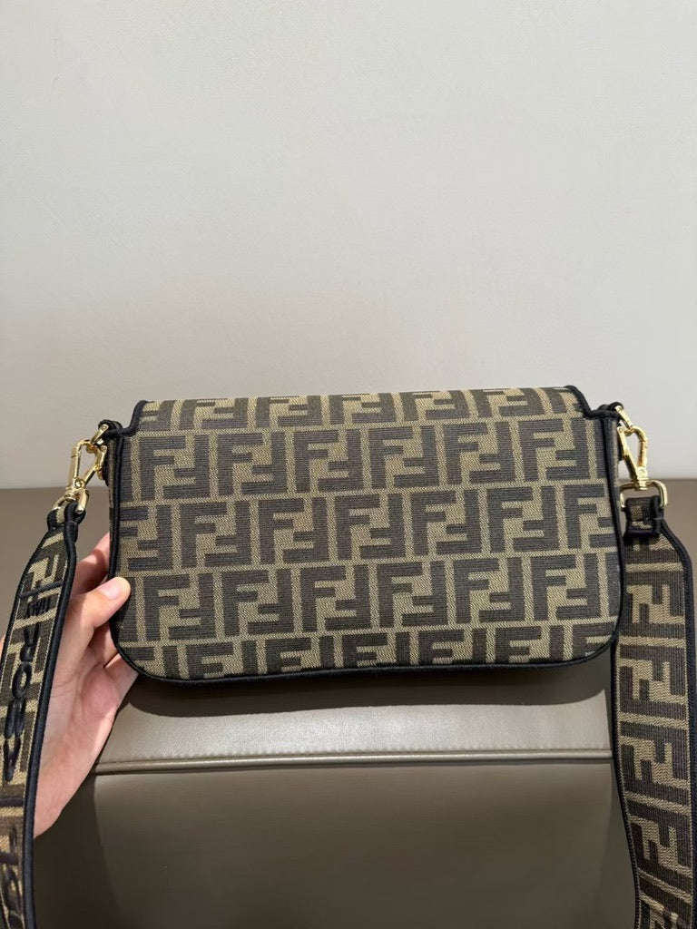 Fendi Medium Size Baguette Fabric Brown