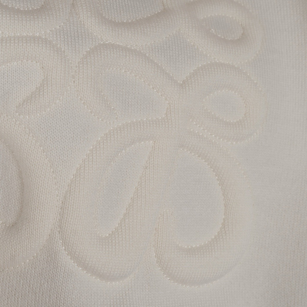 Loewe Wool Anagram Zip-Up Hoodie in White/Black, Size S/M/L