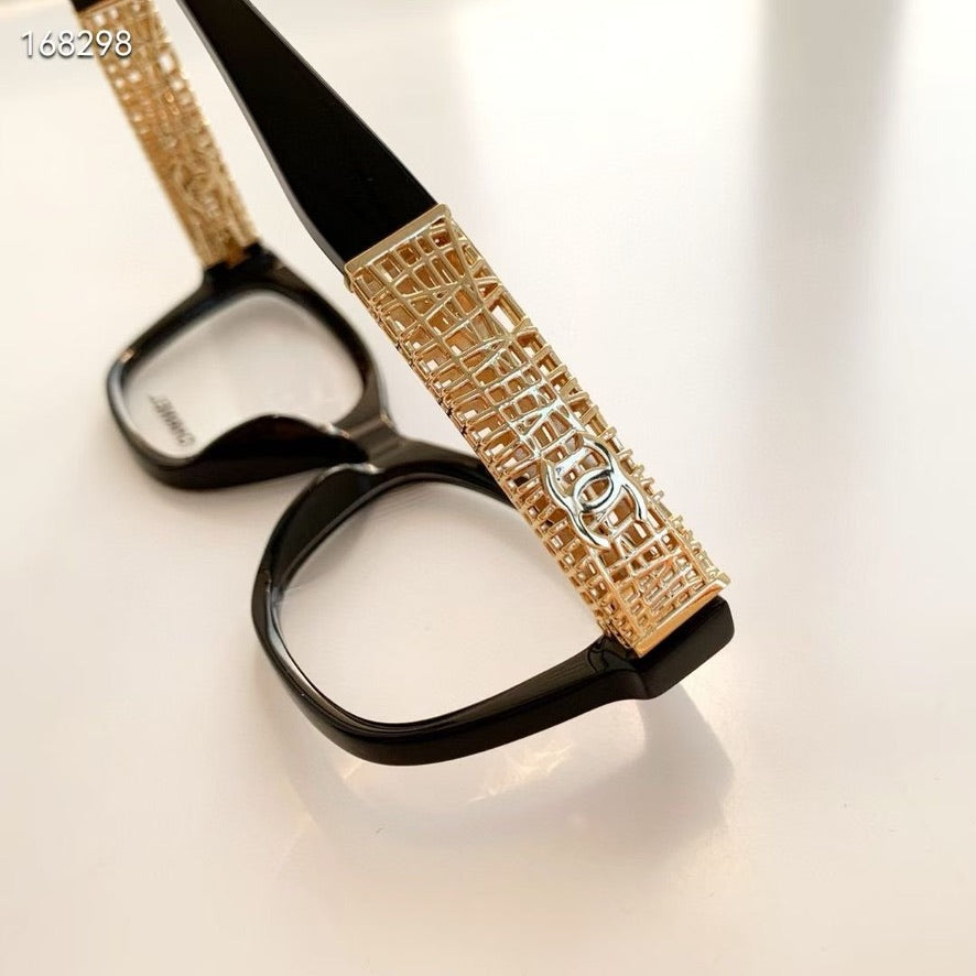 Chanel Cate Eye Optical Glasses in Red/Black/Brown CH3477