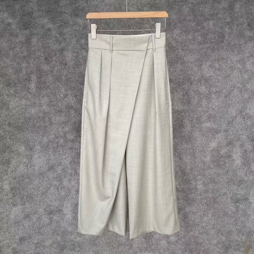 Loewe Wrap Wool Trousers, Size 34/36/38/40