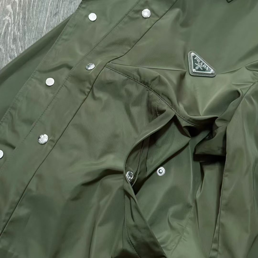 Prada Re-Nylon Jacket in Black/Green/Red, Size S/M/L/XL/XXL