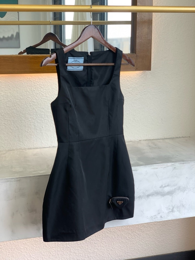 Prada Re-Nylon Minidress in Black, Size 36/38/40/42