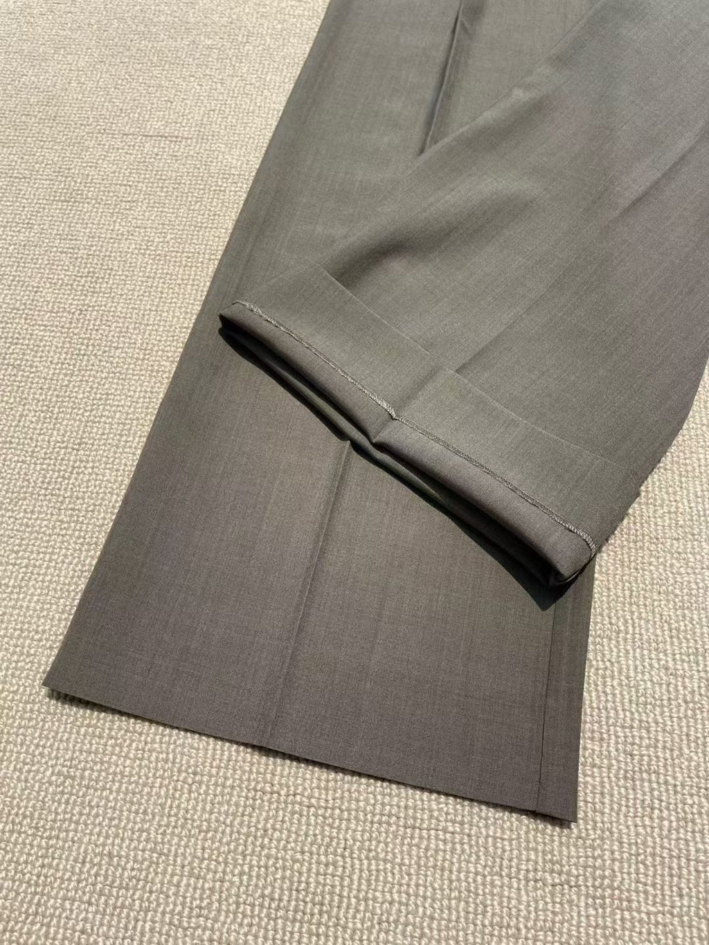 Loewe Wool Straight Leg Pants in Black/Gray, Size XS/S/M/L