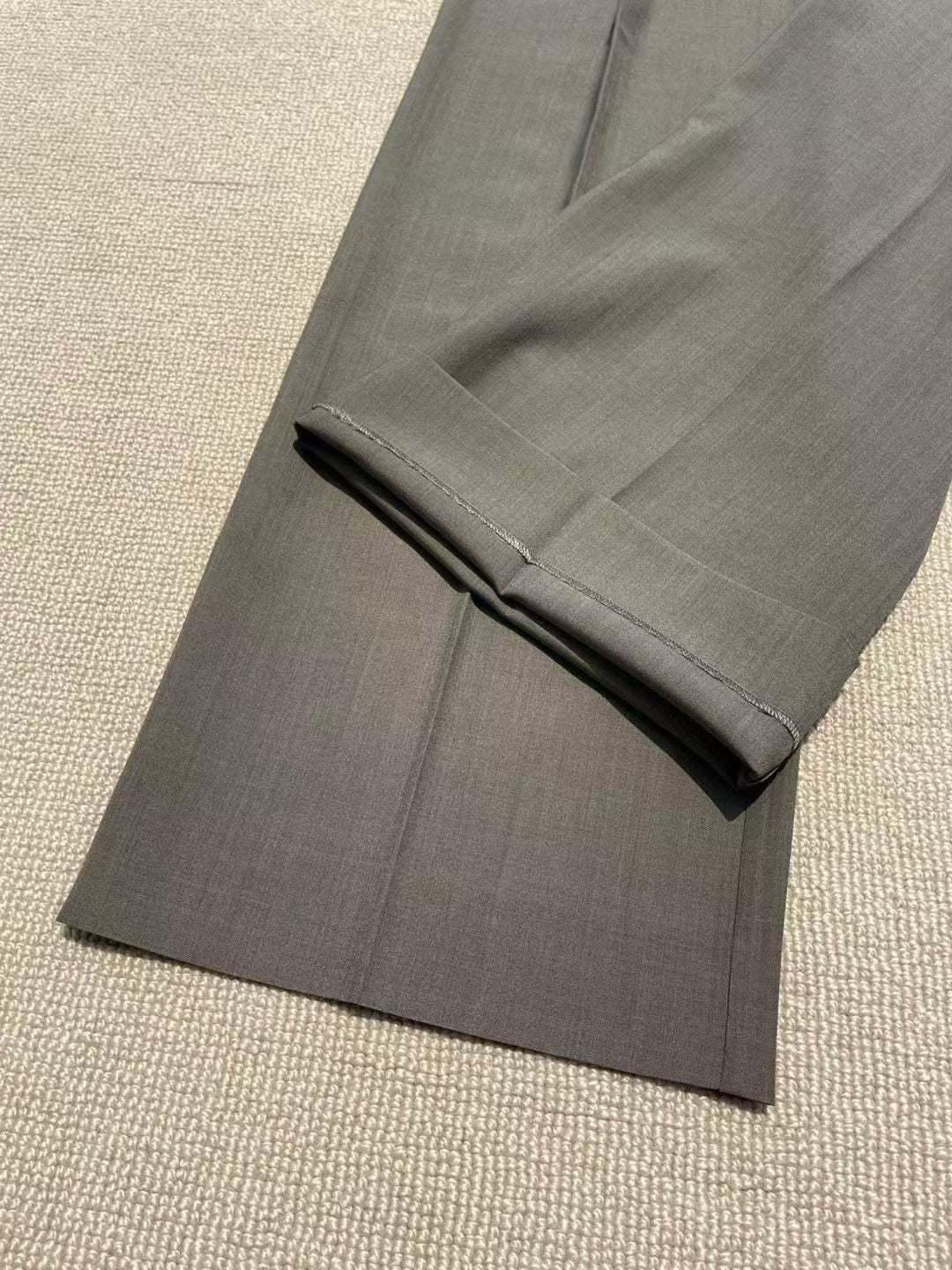 Loewe Wool Straight Leg Pants in Black/Gray, Size XS/S/M/L