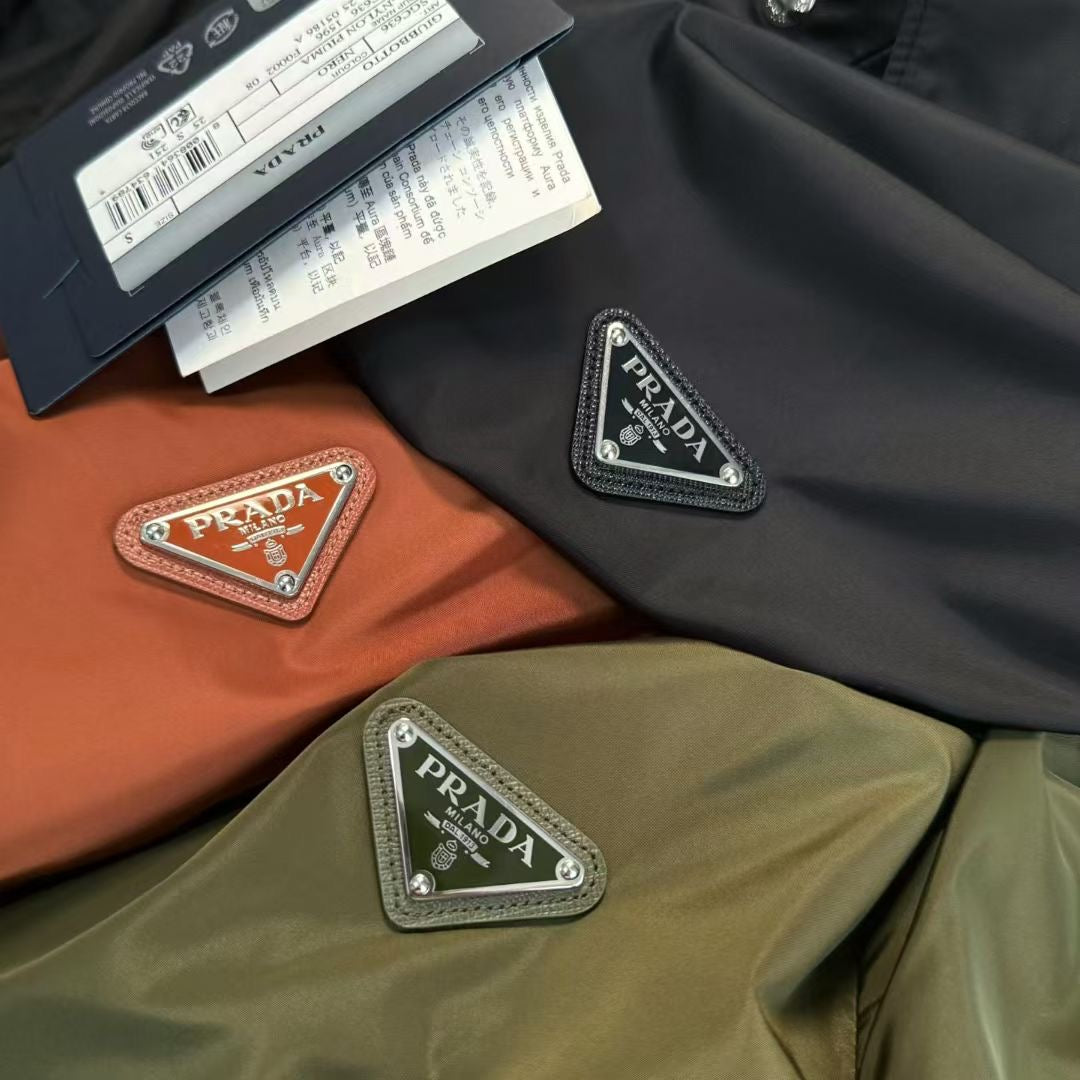 Prada Re-Nylon Jacket in Black/Green/Red, Size S/M/L/XL/XXL