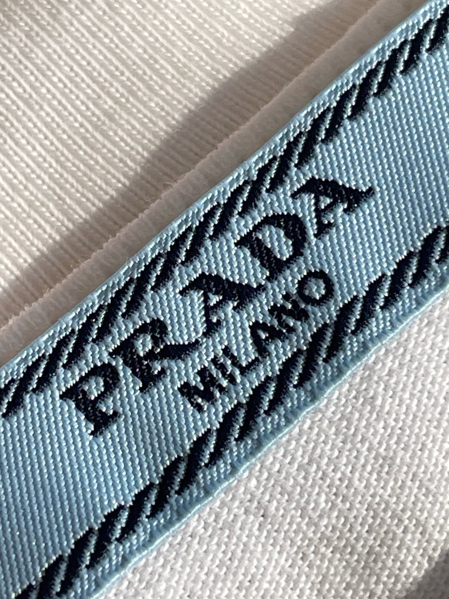 Prada Unisex Pocket Logo Long Sleeve T-Shirt in White, Size S/M/L/XL