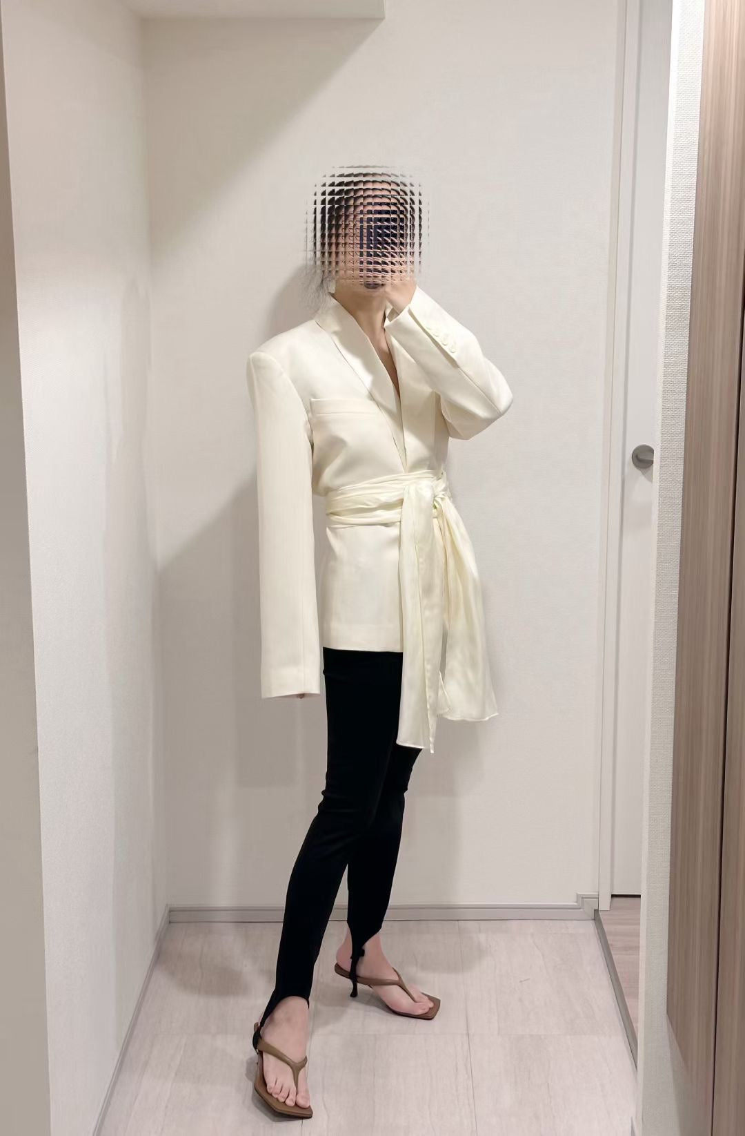 Helsa The Tux White Blazer in Wool, Size S/M/L