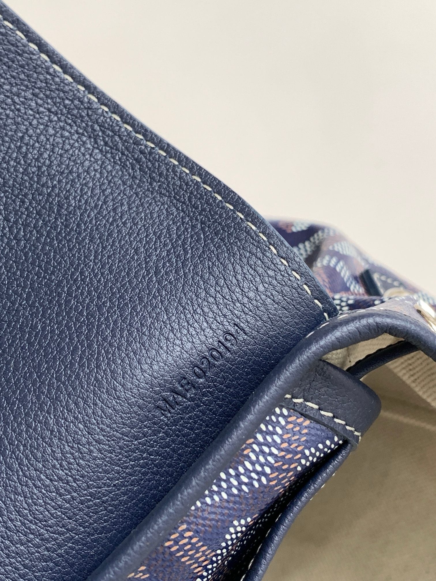 Goyard Goyardine Calfskin Mini Alpin Backpack in Blue (7.5 x 3.5 x 8.25 in)