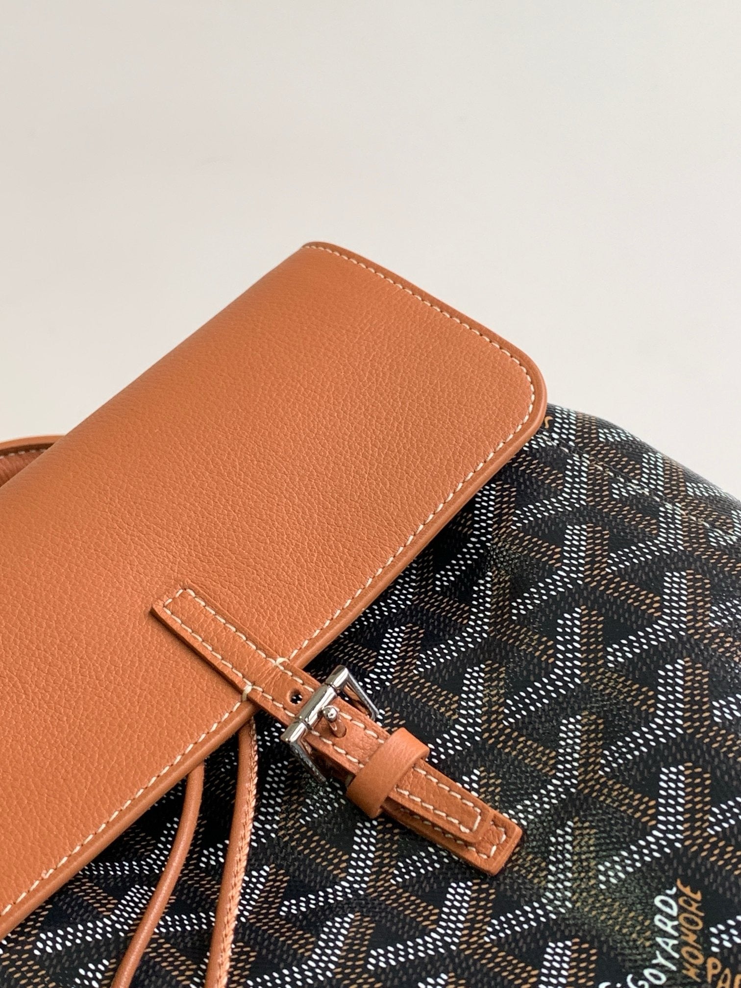 Goyard Goyardine Calfskin Mini Alpin Backpack in Brown (7.5 x 3.5 x 8.25 in)