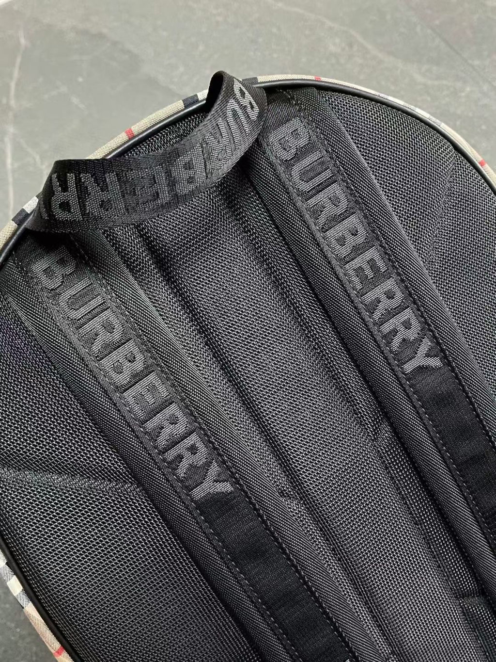 Burberry Checked Cotton-Blend Backpack (16 x 14 x 6 in)