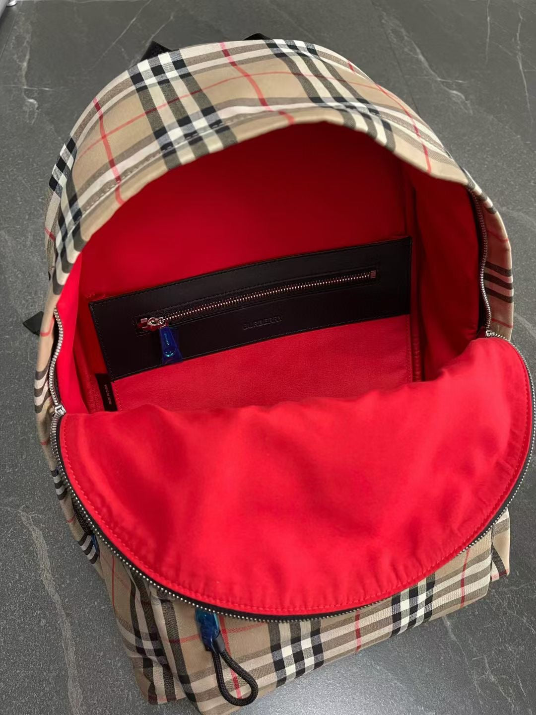 Burberry Checked Cotton-Blend Backpack (16 x 14 x 6 in)