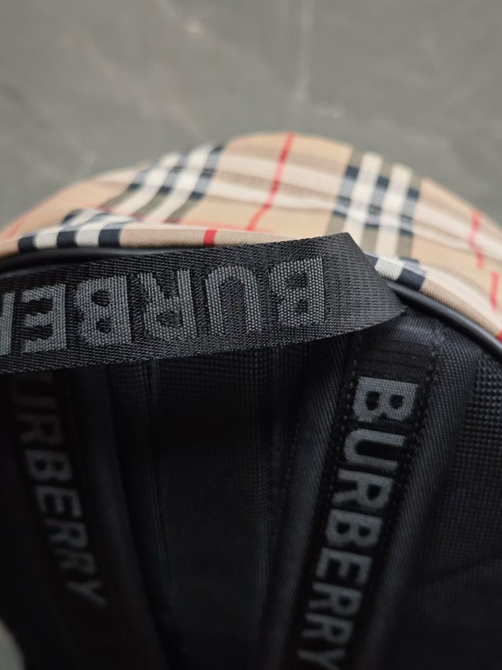 Burberry Checked Cotton-Blend Backpack (16 x 14 x 6 in)