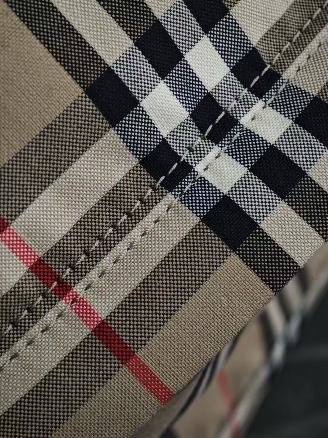 Burberry Checked Cotton-Blend Backpack (16 x 14 x 6 in)