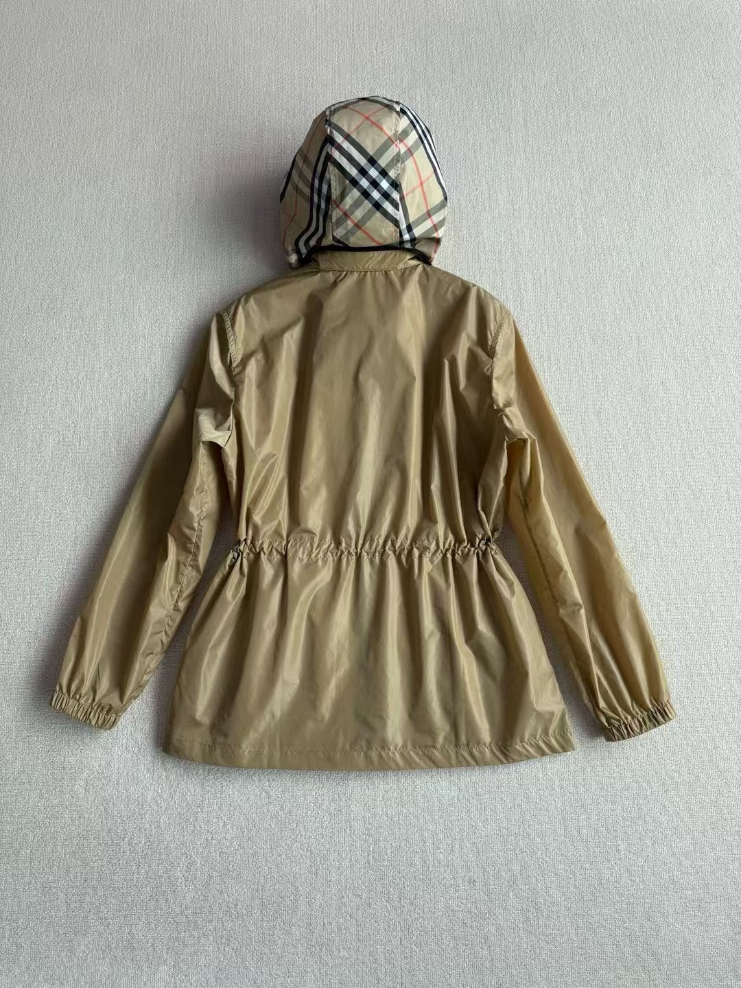 Burberry Check Trim Short Nylon Parka, Size S/M/L/XL/XXL