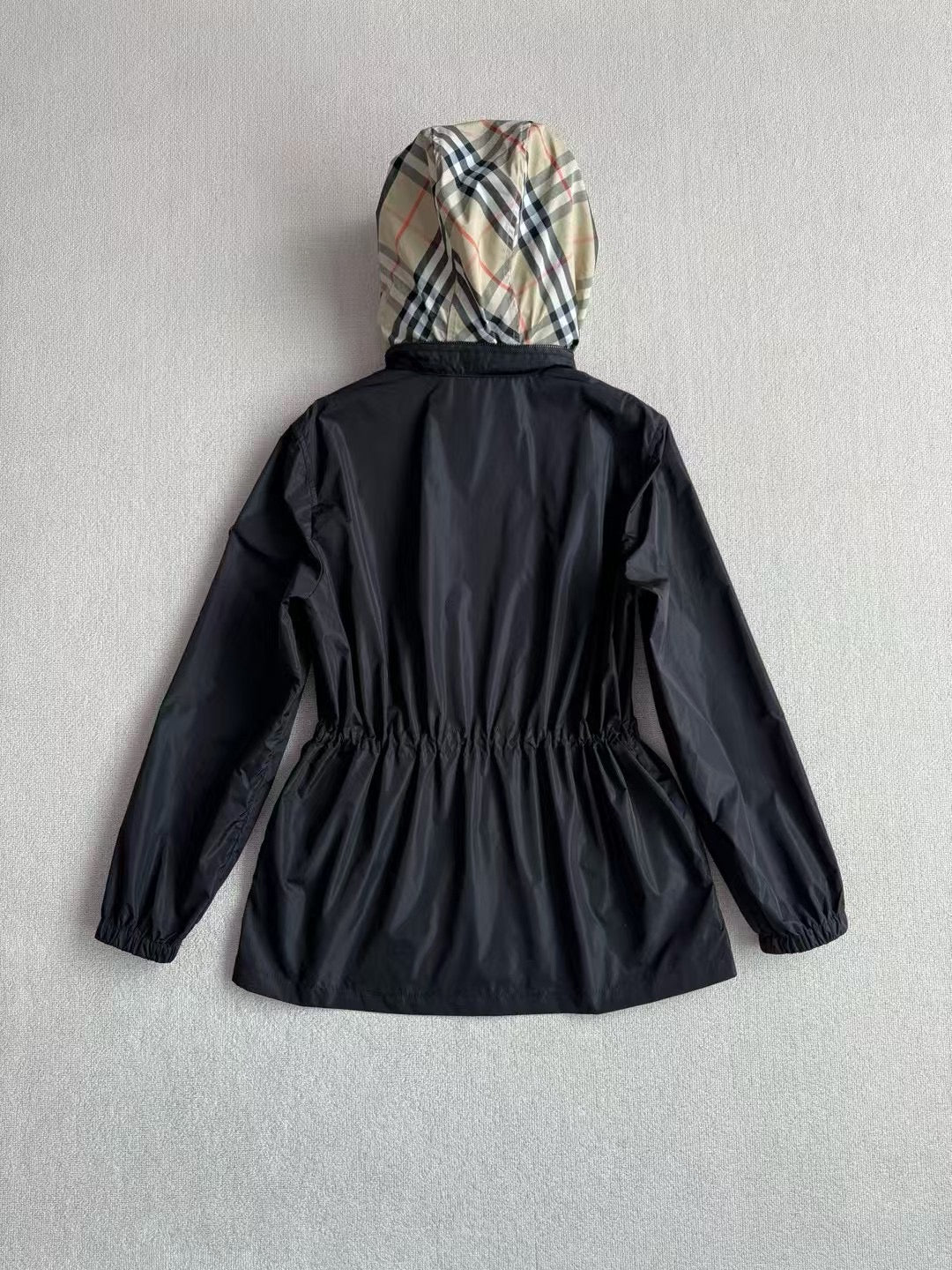 Burberry Check Trim Short Nylon Parka, Size S/M/L/XL/XXL