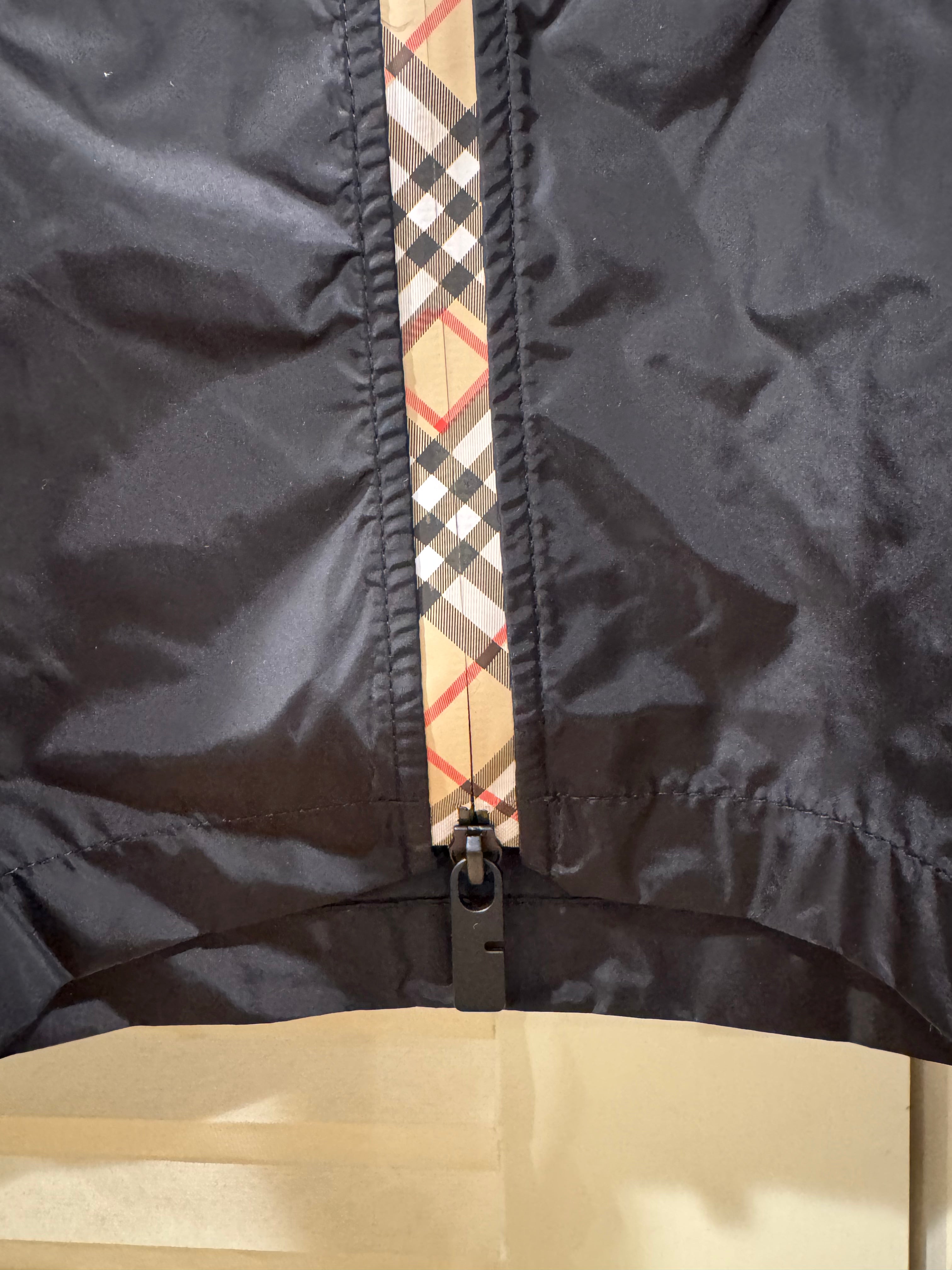 Burberry Check Trim Short Nylon Parka, Size S/M/L/XL/XXL