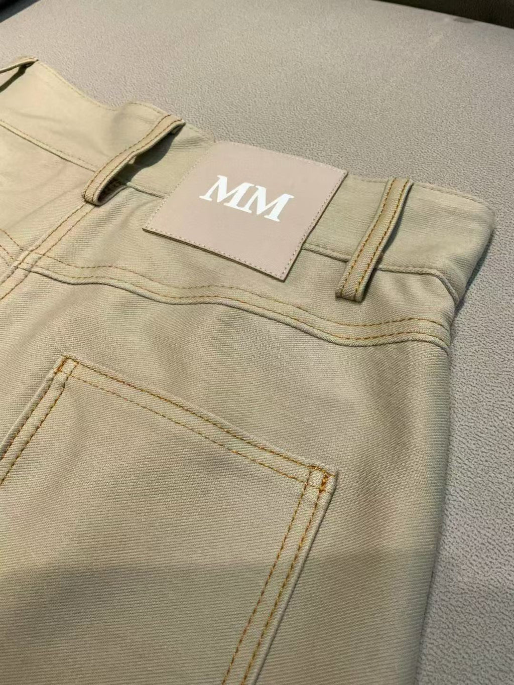 Max Mara High Waist Wide Leg Jeans in Navy/Beige/White, Size XS/S/M/L